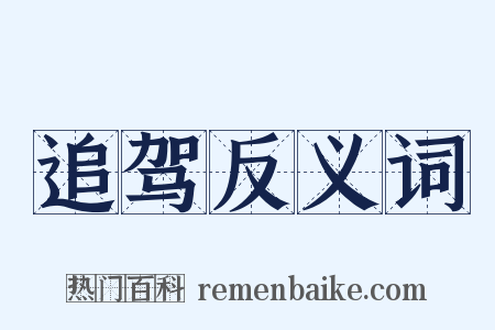 追驾反义词是什么意思的图片